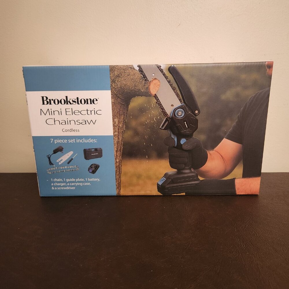 Brookstone Mini Electric Chainsaw  Cordless